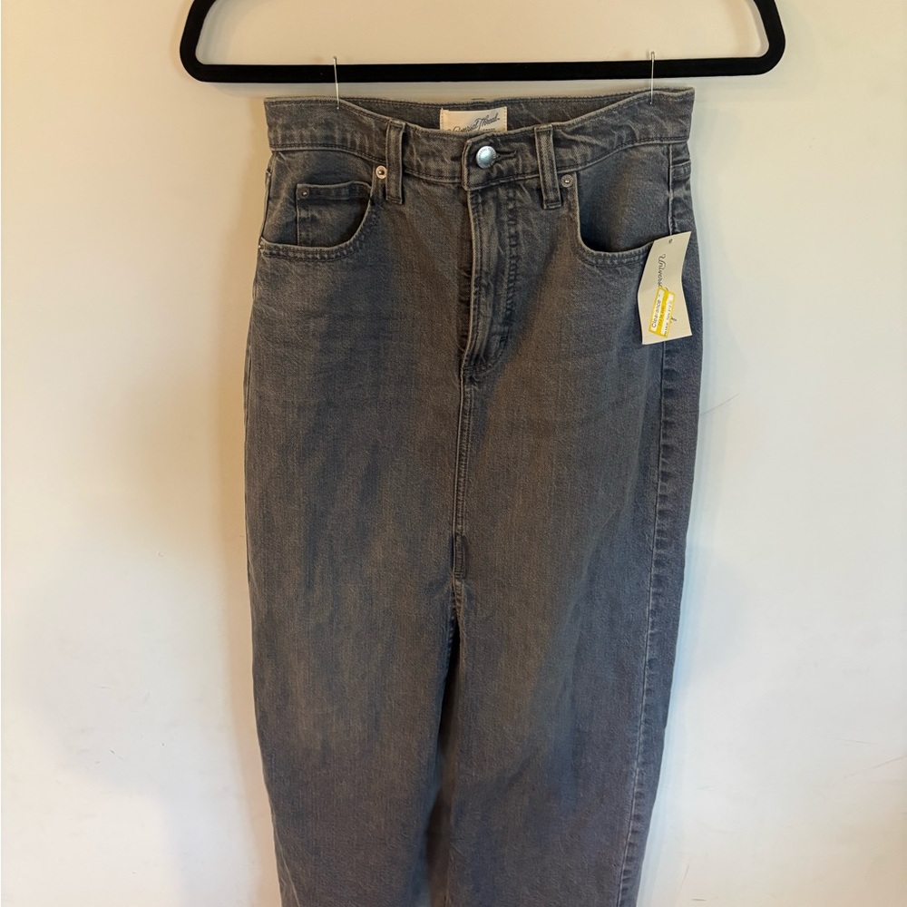 Target High-Rise Gray & Pink Denim Skirt